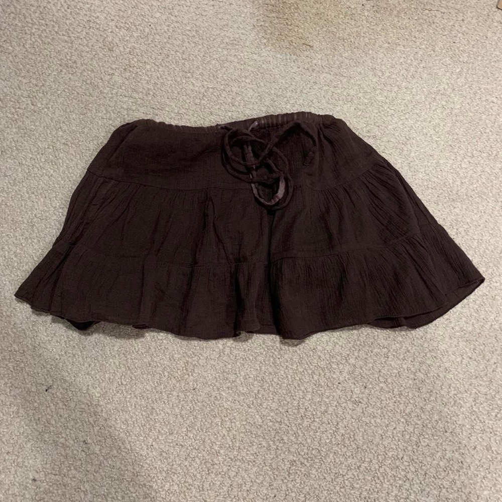 Brown Mini Skirt